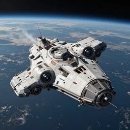 Spaceship disintegrating in the atmosphere, 4k, sf