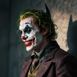 Batman carries the Joker's head