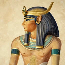 an egyptian wall painting of lain iwakura