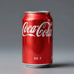 an advertisement for coca cola, a can of coke on a blank background, 1 9 8 7.