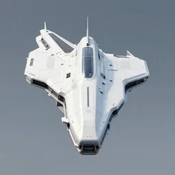 symmetric cyberpunk ship
