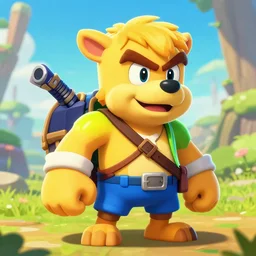 an in game portrait of crash bandicoot from the legend of zelda breath of the wild, breath of the wild art style.