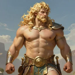 Apollo the pale blond Greek God league of legends on his day off, strong fat bacchanalian body, long fluffy curly blond hair, highly detailed, digital painting, artstation, concept art, smooth, sharp focus, illustration, ArtStation, art by artgerm and greg rutkowski and alphonse mucha and Edmund Blair Leighton and Charlie Bowater