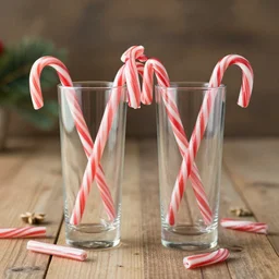 candy cane as glasses