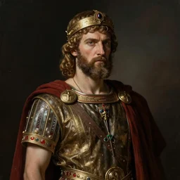 portrait of king decebal of dacia by rembrandt, by john singer sargent, detailed, wearing dacian clothes, haunting, ancient dacian, elite, elegant, dark, hyper detailed, concept art,