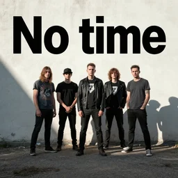 a cover album - art for a punk - garage band named no time
