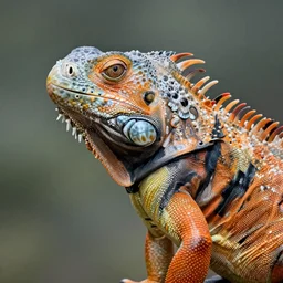 profile of an eagle iguana!! hybrid, bold natural colors, masterpiece, trending on artstation, photograph