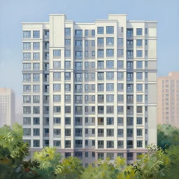 a beautiful hyperdetailed painting of building city architecture nature multi - unit residential building urbex by alvaro leite siza vieira, galactic, archdaily, wallpaper, highly detailed, trending on artstation.