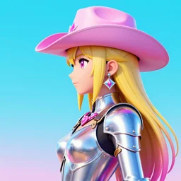 beautiful profile of a disintigrating synthwave cowgirl, golden ratio, characters from cowboy bepop by akihiko yoshida, bright colors, metallic, armor, stunning, breathtaking, digital render, line art, cyberpunkcity as backdrop by greg rutkowski, de - noise, 8 k, volumetric lighting, detailed contrast