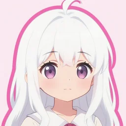 anime style world with pink edge around characters a small girl with white hair with big eyes and cute style with his brother a cool tall guy witch black hair, background made of giant chess figure siluetes n - 9