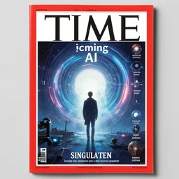 TIME magazine cover, the coming AI singularity, by Francois Schuiten, 4k, HDR