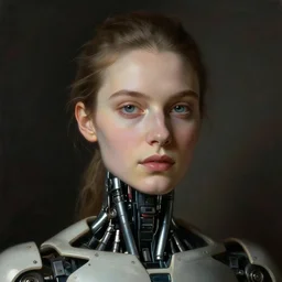 a portrait of a cyborg by agostino arrivanene