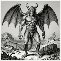 balrog, full body portrait, engraving, illustration, smooth, sharp focus, beautifully detailed, rule of thirds, by gustave dore