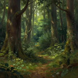 luscious forest floor, highly detailed, digital painting, artstation, concept art, smooth, sharp focus, illustration, art by artgerm and greg rutkowski and alphonse mucha