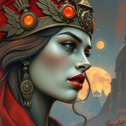 goddess of the mars, highly detailed, digital painting, watercolor, soviet realism, engraving, artstation, concept art, smooth, sharp focus, vivid grunge, manga, illustration, unreal engine 5, 8 k, art by bilibin and kilian eng and kuvshinov and malevich and mucha