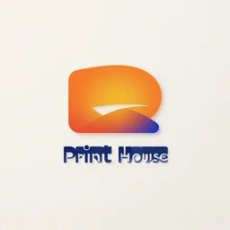 a logo design of a print house, minimaistic, vibrant, modern