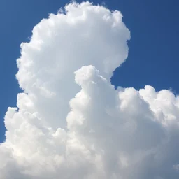 stylized clouds, twisted clouds, blue sky