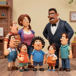 a stop motion animation still of family feud starring steve harvey