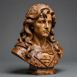 high intricate bust of an young margot kidder [ 1 9 7 0 ] from superman movie carved from wood in baroque style, studio light, maria panfilova, andrea savchenko, mike kime, ludovic plouffe, qi sheng luo, oliver cook, trending on artstation