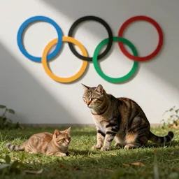 competitive cat petting at the olympic games.