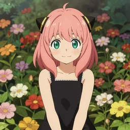 portrait of Anya joy Taylor, field of flowers background, rich vivid colors, ambient lighting, dynamic lighting, 4k, HQ, official media, anime key visual, makoto shinkai, ilya kuvshinov, lois van baarle, rossdraws, detailed, trending on artstation