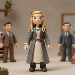 product photography of a claymation action figure arwen, depth of field, zeiss lens, detailed, centered, by erwin olaf, joop geesink, wes anderson, breathtaking, 8 k resolution, extremely detailed, beautiful, establishing shot, realistic materials, hyperrealistic