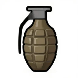 hand grenade, icon art, clean background, digital illustration, cheeky vibe