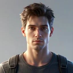 half man half android, handsome, male, face, raytracing, octane render, futuristic, volumetric lighting, nvidia raytracing demo, Artstation, CGsociety, masterpiece