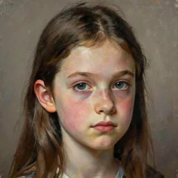 high quality high detail painting by lucian freud, hd, cutest girl portrait, photorealistic lighting