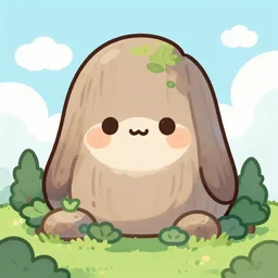 owo kawaii boulder illustration by theladyernestember