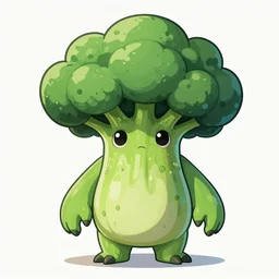 a goblin broccoli monster, symmetrical, digital art, sharp focus, trending on art station, anime