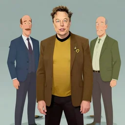 Elon Musk as Spock Funny cartoonish by Gediminas Pranckevicius and mort drucker Tomasz Alen Kopera, masterpiece, trending on artstation