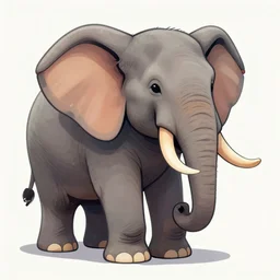 an illustration of an elephant, trending on artstation, very cartoon, shape focus, high detailed, by anton fadeev
