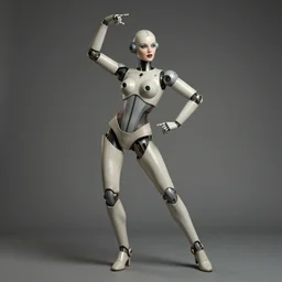 ( ( ( ( ( 1 9 5 0 s retro future robot android female dancer. muted colors. ) ) ) ) ) by jean - baptiste monge!!!!!!!!!!!!!!!!!!!!!!!!!!!!!!