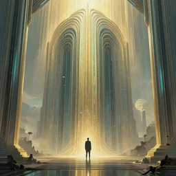 Art Deco, Greg rutkowski Trending artstation, surrealist, sci-fi, epic, cinematic, distopian