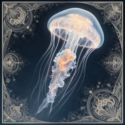 beautiful spaghetti jellyfish, ethereal art deco, fantasy, intricate art deco pasta designs, elegant, highly detailed fractals, sharp focus, art by artgerm and beeple and greg rutkowski and wlop