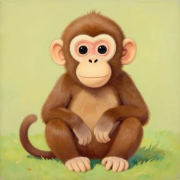 a beautiful painting monkey, by murakami takashi painting, illustration style