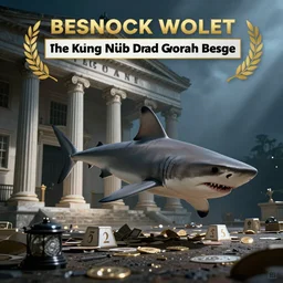 a shark robbing a bank