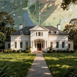 Map showing the way to Obamas House