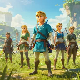 legend of zelda breath of the wild:1|photorealistic, panoramic, cinematic:0.9|Unreal Engine, Octane, finalRender:0.8|devfiantArt, artstation, artstation HQ, behance, HD, 16k resolution:0.6|people, faces, humans:-1