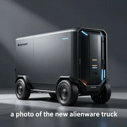 “ a photo of the new alienware truck ”