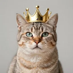 cat wearing crown