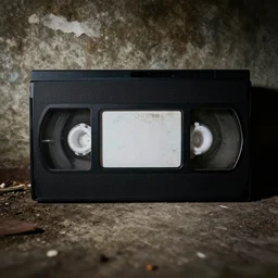 vhs footage of a dank old abandoned basement
