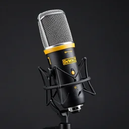 dewalt branded studio condenser microphone