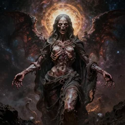 the transcendent being embodying love, photorealistic, detailed photography, divinity, awful, cosmic horror, religious art