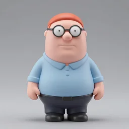 peter griffin!!! nendoroid!!! figurine, studio lighting, grey background, no shadow, trending on artstation, 8 k, highly detailed, focus on faces!!!