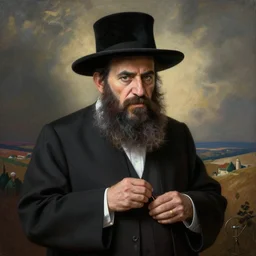 joe biden as the lubavicher rebbe, jewish devotional art by greg rutkowski