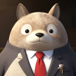 a tanuki dressed as a businessman, high detail,