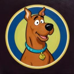 painting by artgerm scooby doo shaggy emblem