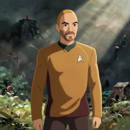 captain picard in star trek : the next generation, studio ghibli